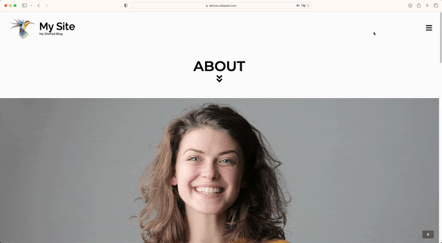 Dieses .gif-Animation zeigt, wie schnell eine Do-It-Yourself Website lädt, die mit unserem Homepage Baukasten erstellt wurde.