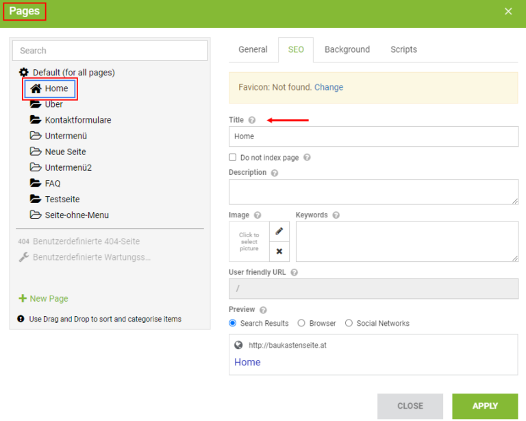 Titel deiner Seite als SEO-Tool