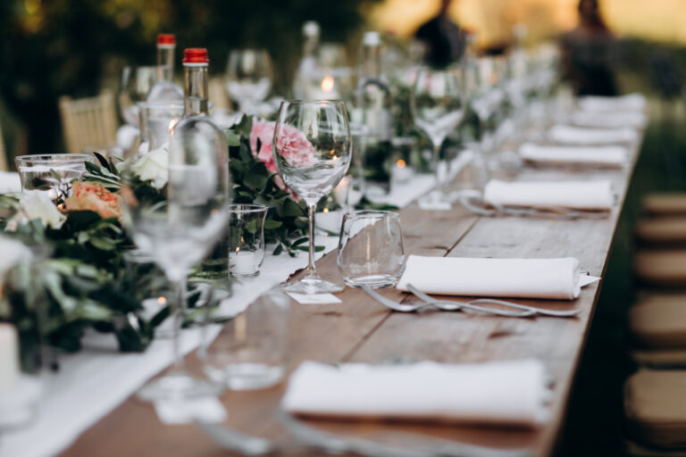 gedeckter Tisch Hochzeit